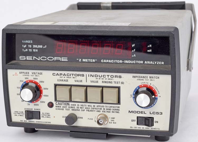 Sencore LC53 "Z" Meter Portable Benchtop Capacitor Inductor Analyzer