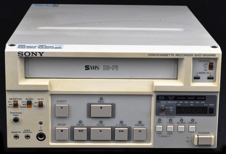 Sony SVO9500MD Medical Ultrasound SVHS VCR Video Cassette Recorder
