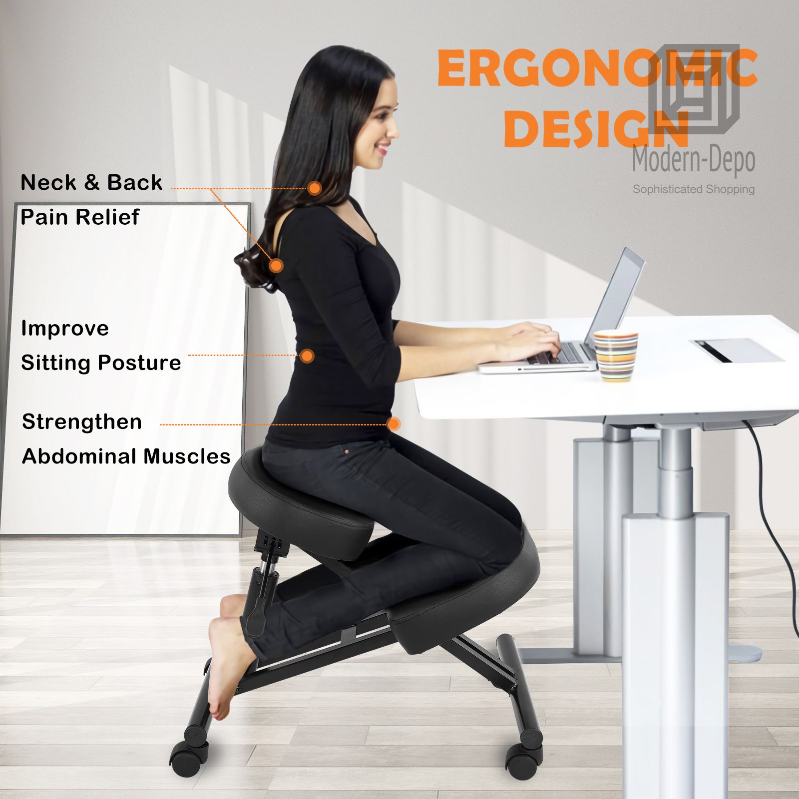 KNEE STOOL ROLLING Posture Desks Chairs Ergonomic Kneeling Chairs