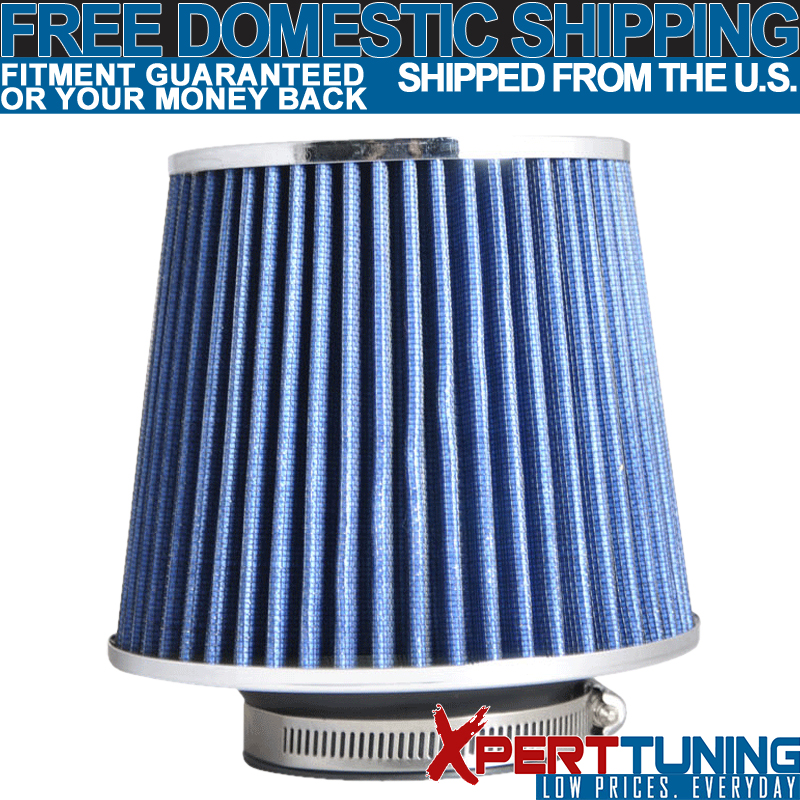 BLUE 6/" Inlet 152mm Cold Air Intake Cone Universal TRUCK FILTER For Hyundai