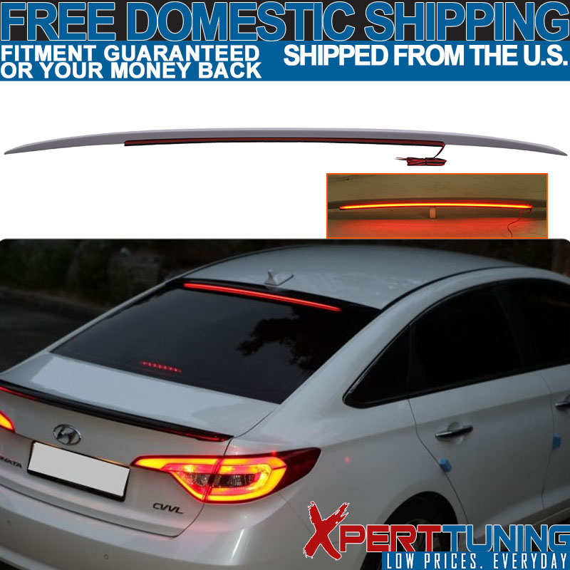 Flat Black P Type Rear Trunk Lip Spoiler For Hyundai Sonata YF Sedan 2011~2014
