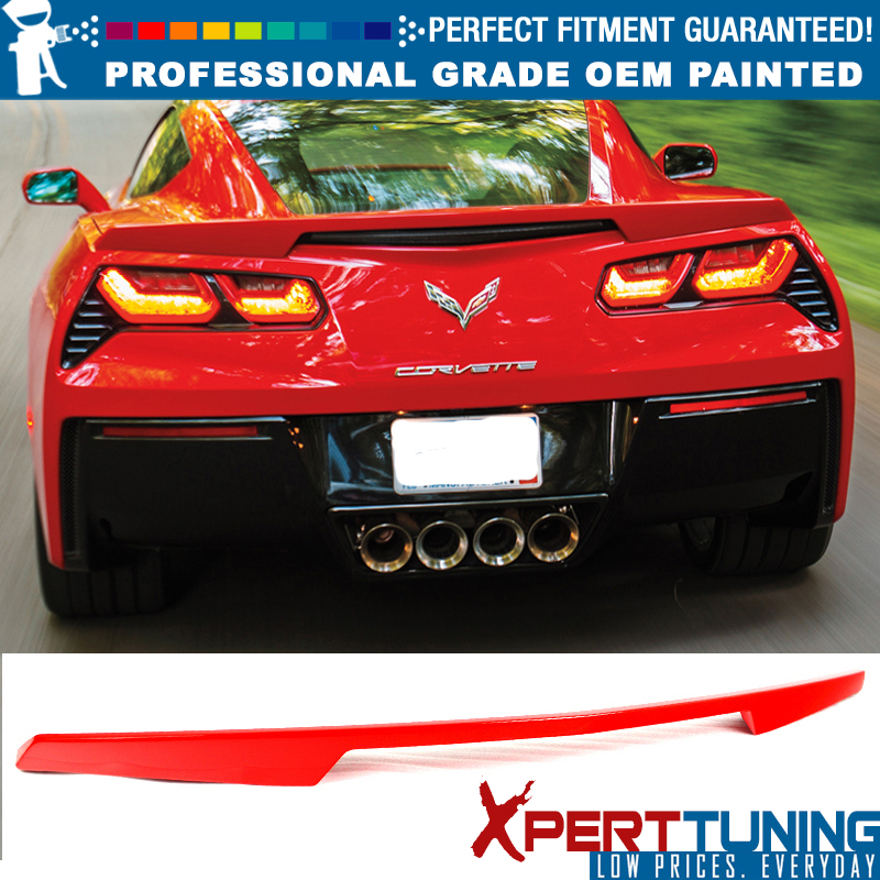 Fits 14-19 Chevy Corvette C7 Rear Trunk Spoiler ABS Painted
