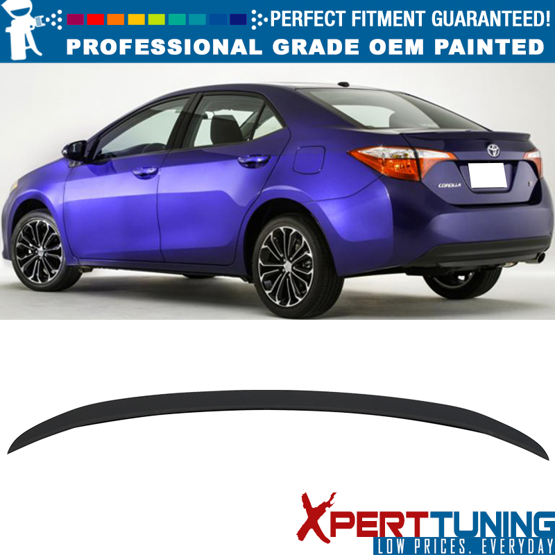 For 14-19 Toyota Corolla OE Style Rear Trunk Wing Spoiler Gloss Black PAINTED