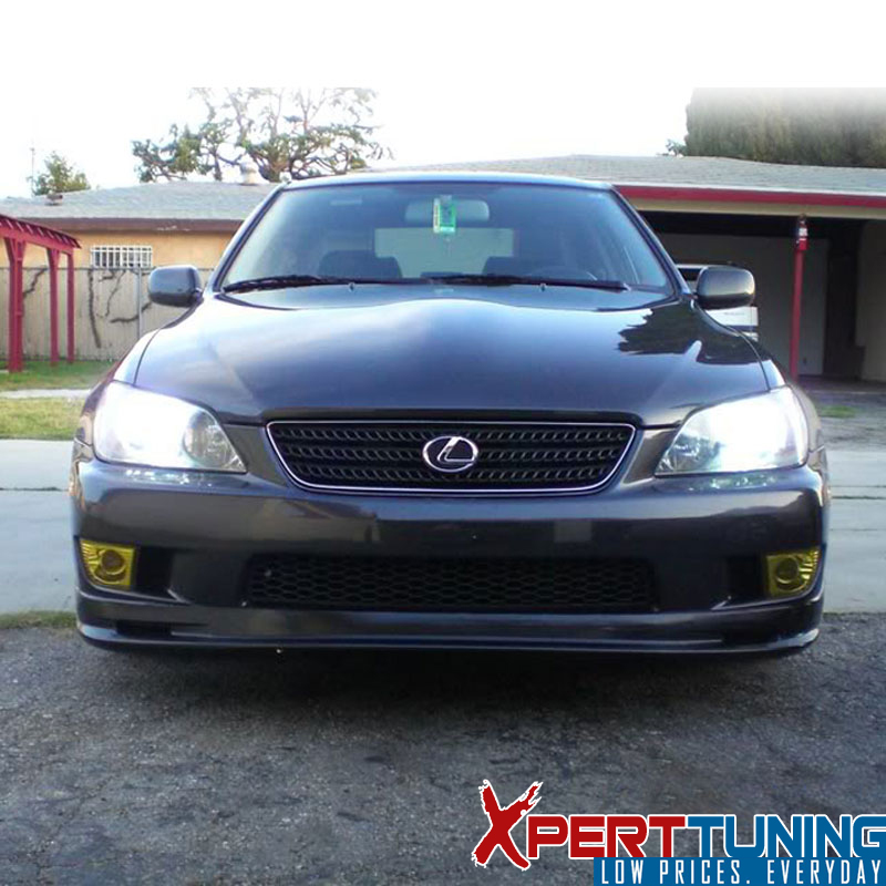 Ikon Motorsports Compatible with 01-05 Lexus IS300 Sedan 4Dr GR Style Front Bumper Lip Spoiler - Polyurethane PU