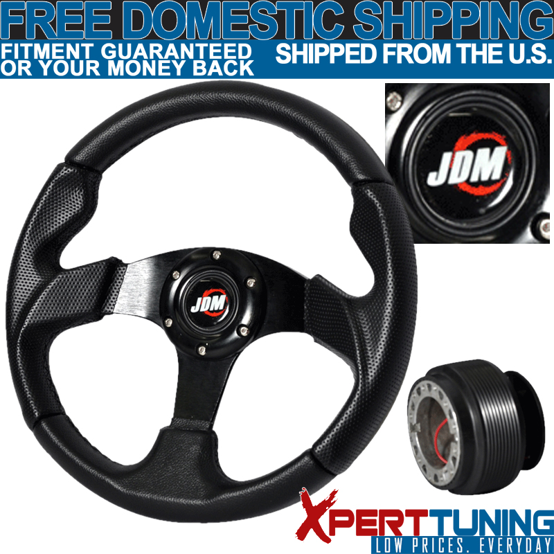 Steering Wheel 320mm Carbon Fiber Steering Wheel Waterproof for Racing Car for Car red
