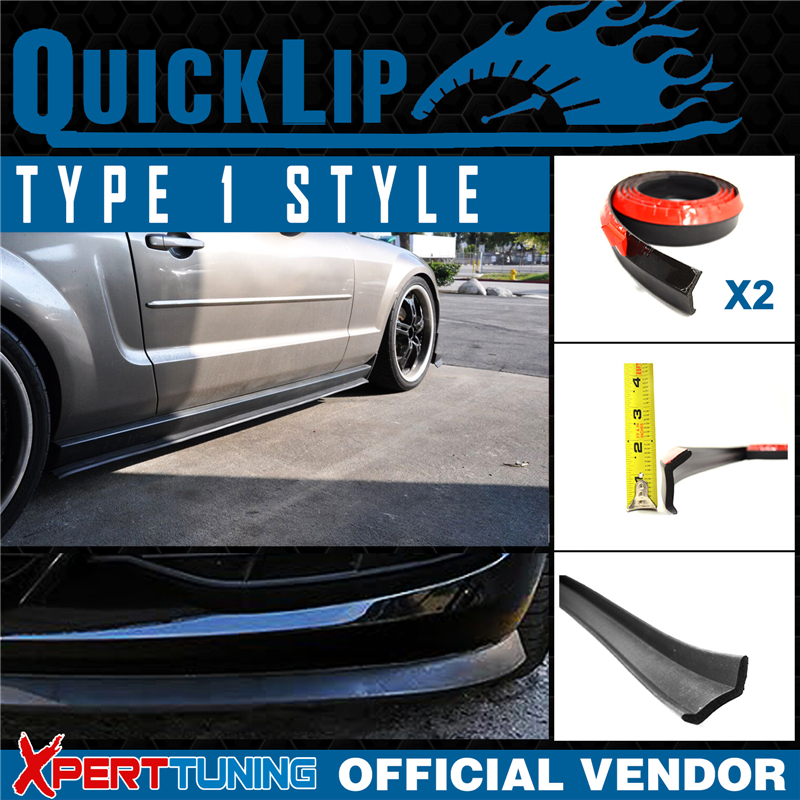 Type 1 Quick Lip For Mazda Universal Side Skirts Extension Trim x2 EZ 100in