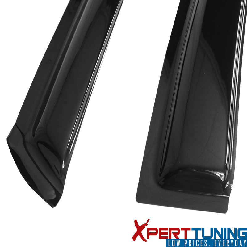 Zh Black Acrylic Side Window Visors For 2006-2011 Honda Civic 2-Door - Sun Rain Deflectors, Self-Adhesive, Gloss Finish - View #3