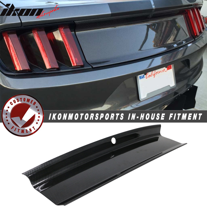 FOR 2015-2019 FORD MUSTANG CARBON FIBER TRUNK PANEL DECKLID TRIM COVER OVERLAY FOR 2015-2019 FORD MUSTANG CARBON FIBER TRUNK PANEL DECKLID TRIM COVER OVERLAY