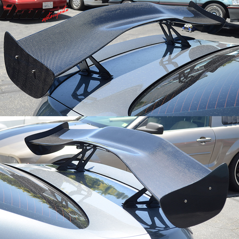 57" Universal GT Style Racing Race Drag Trunk Spoiler Wing 3D Carbon