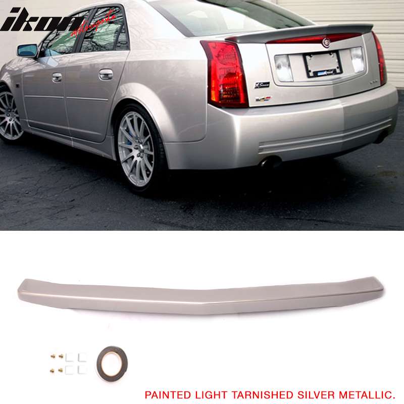 Cadillac CTS 03-07 Trunk Rear Spoiler Painted LIGHT TARNISHED SILVER MET WA994L