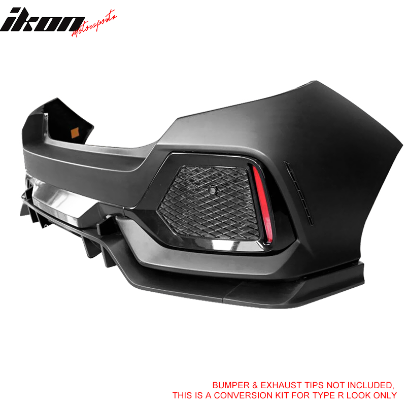 Fits 1720 Honda Civic Hatchback Type R Rear Bumper Cover Conversion