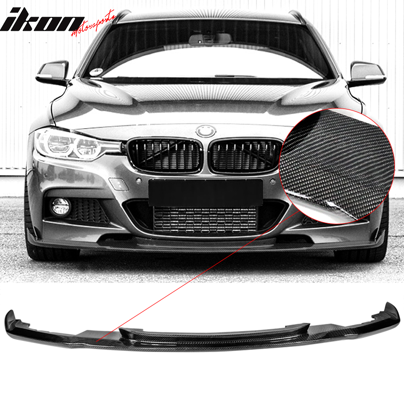 Carbon Look Front Bumper Lip Splitter For BMW F30 F31 3 Series M Sport (2012-2018)