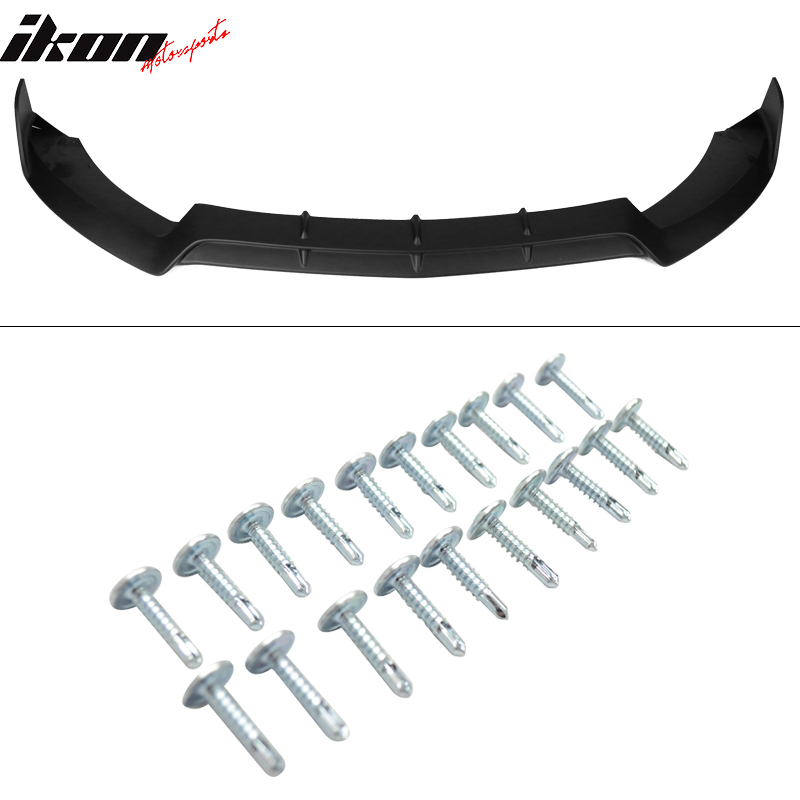 thumbnail image 2 of IKON MOTORSPORTS B Style Front Bumper Lip – Unpainted Black PP For 2015-2018 Mercedes-Benz W205 C-Class Sport 2 of 5