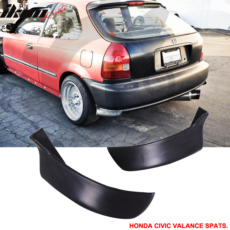 Fit for 96-00 Honda Civic 3DR Rear Bumper Lip Hatchback PU 2PC Valance Spats