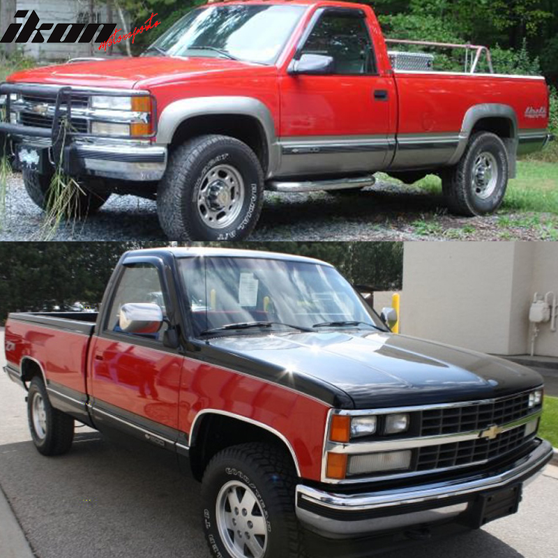 For 88-98 GMC C K 95-99 Tahoe 92-99 GMC Yukon Acrylic Window Visors 2Pc Set