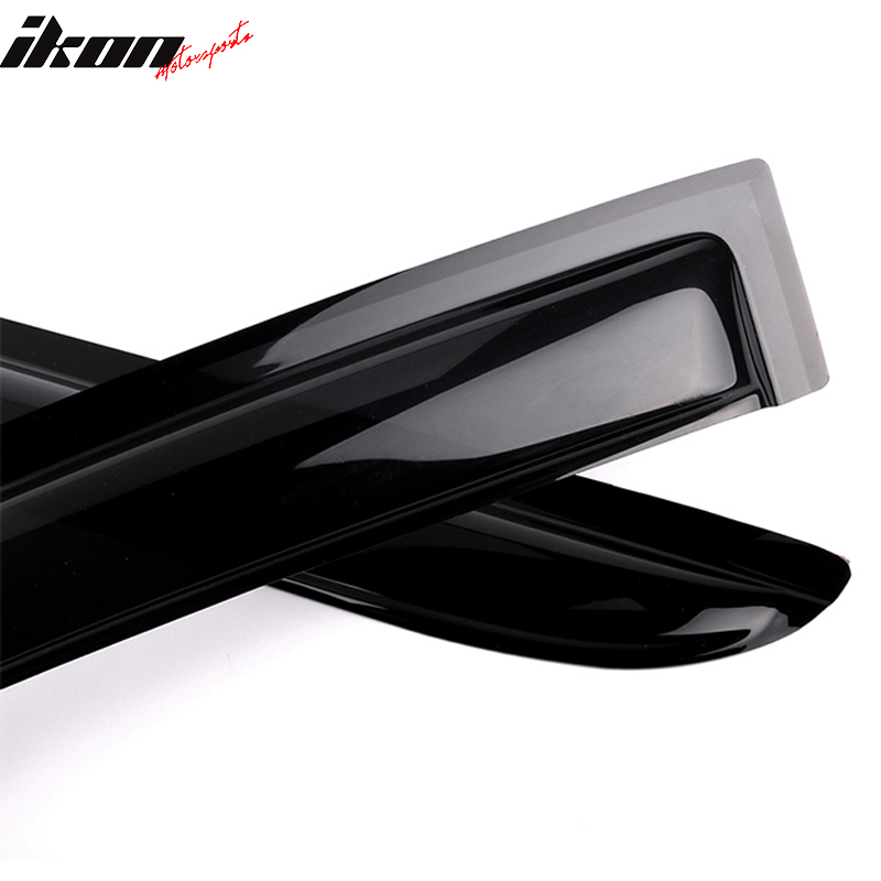 IKON MOTORSPORTS Mugen Style Window Visors For 2005-2010 Honda Odyssey - Smoke Acrylic 4pc Set - View #2