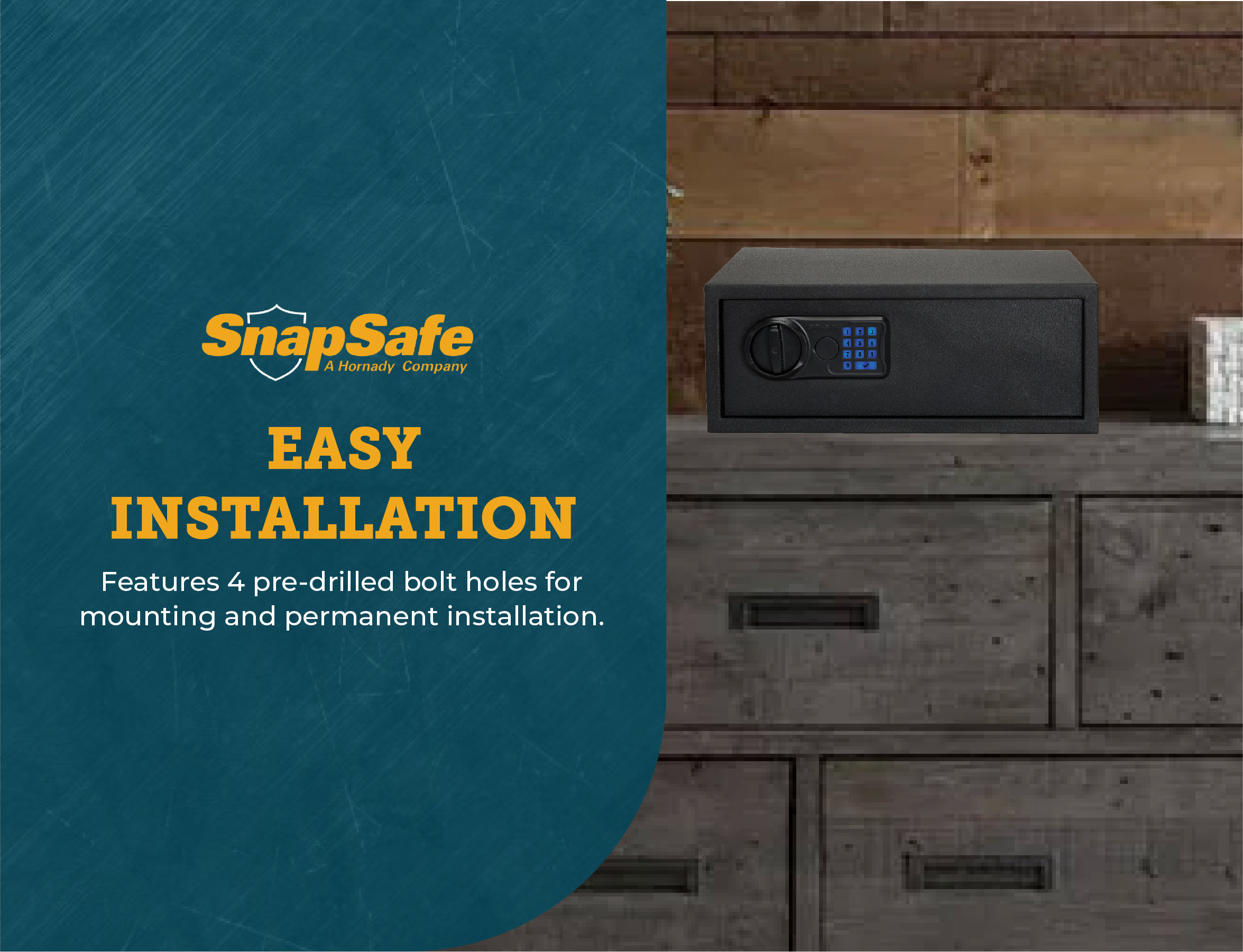 Hornady 1706079 Snapsafe Keypad XL Electronic Lock with Key Backup Safe