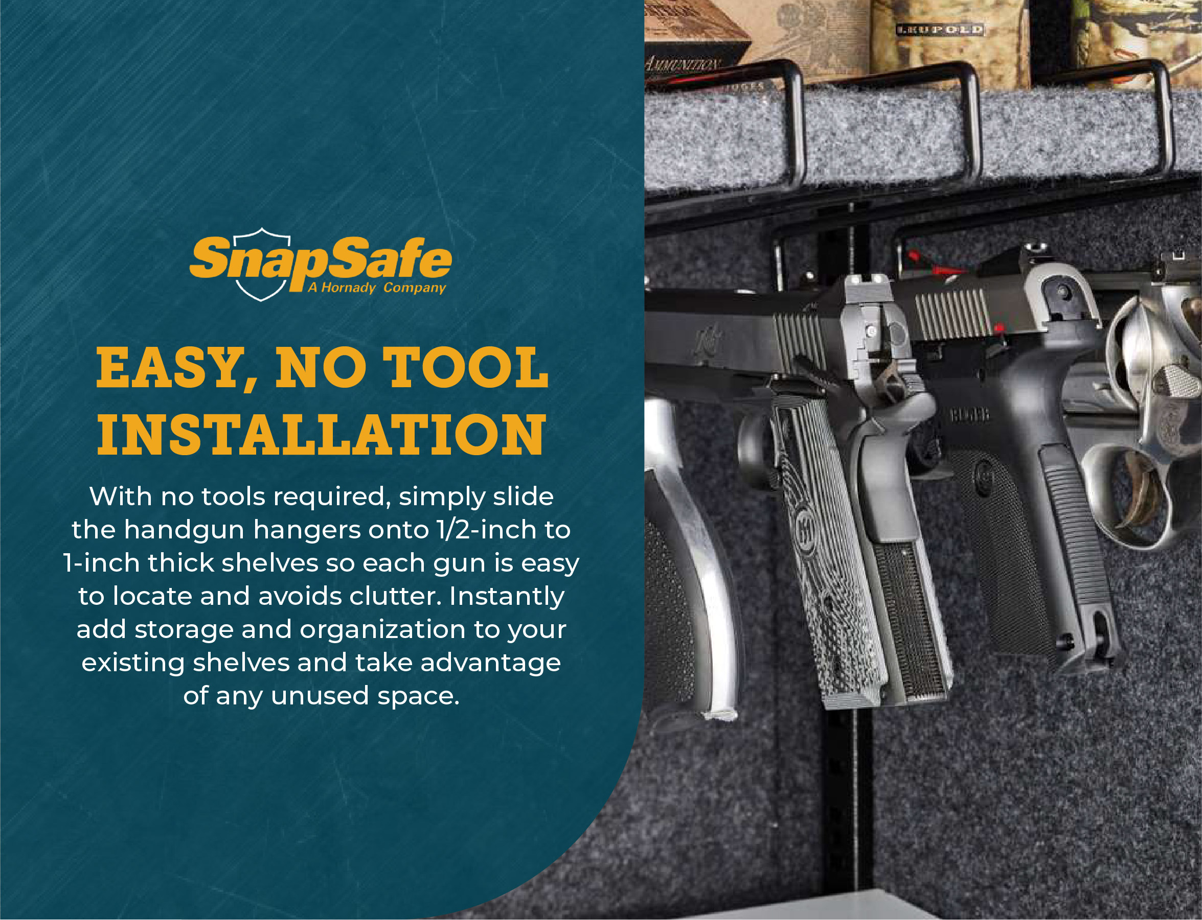 SnapSafe Handgun Hangers .357 4 PK 75873 for sale online eBay