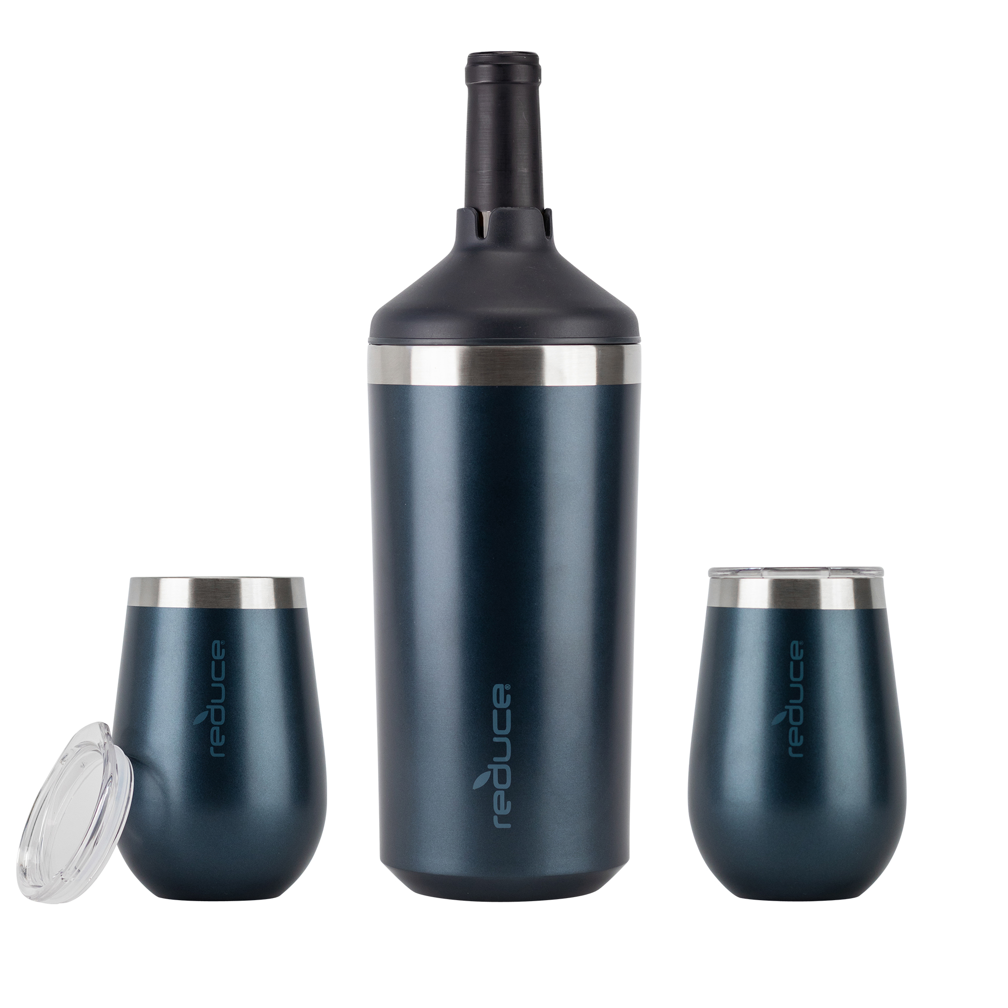Reduce Wine Cooler Set Dark  Stainless Steel Wine Bottle Cooler