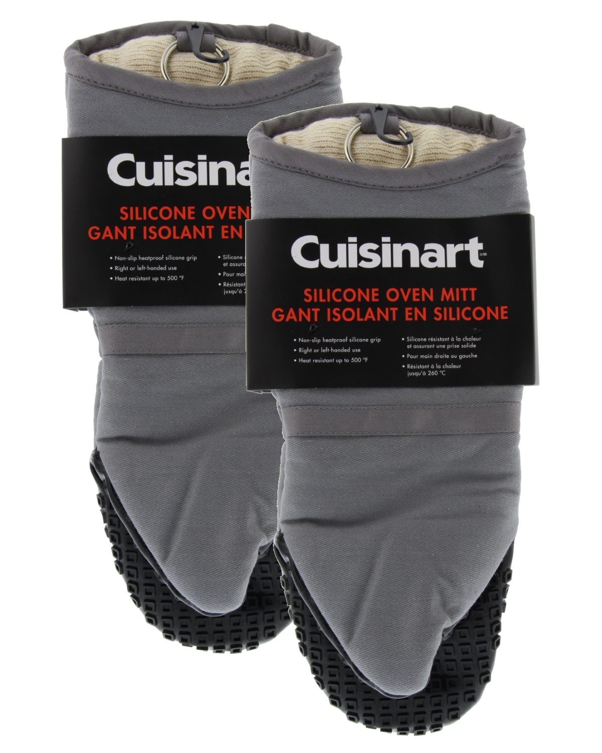 Cuisinart Cotton Puppet Oven Mitt with Silicone Grip, Beige eBay