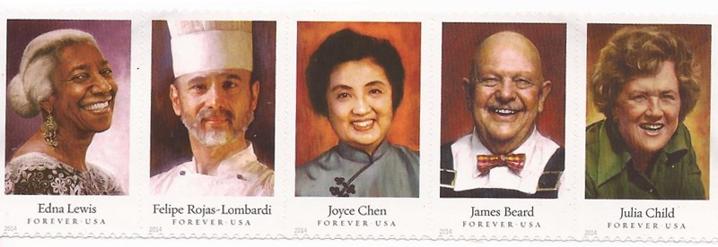 Us Stamp 2014 Celebrity Chefs Beard Child 5 Forever Stamp Strip 4922 6 Ebay