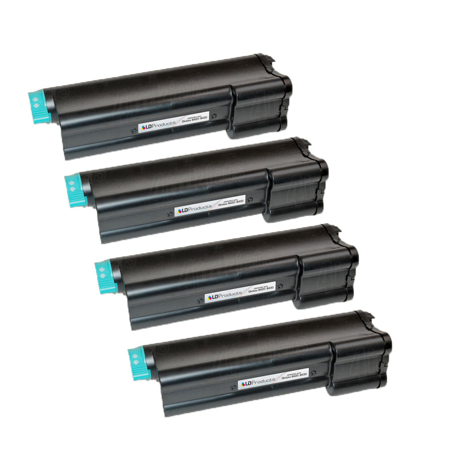 MB470 /& B430dn 6pk For Okidata 43979201 HY Black Laser Toner MB460 B430d