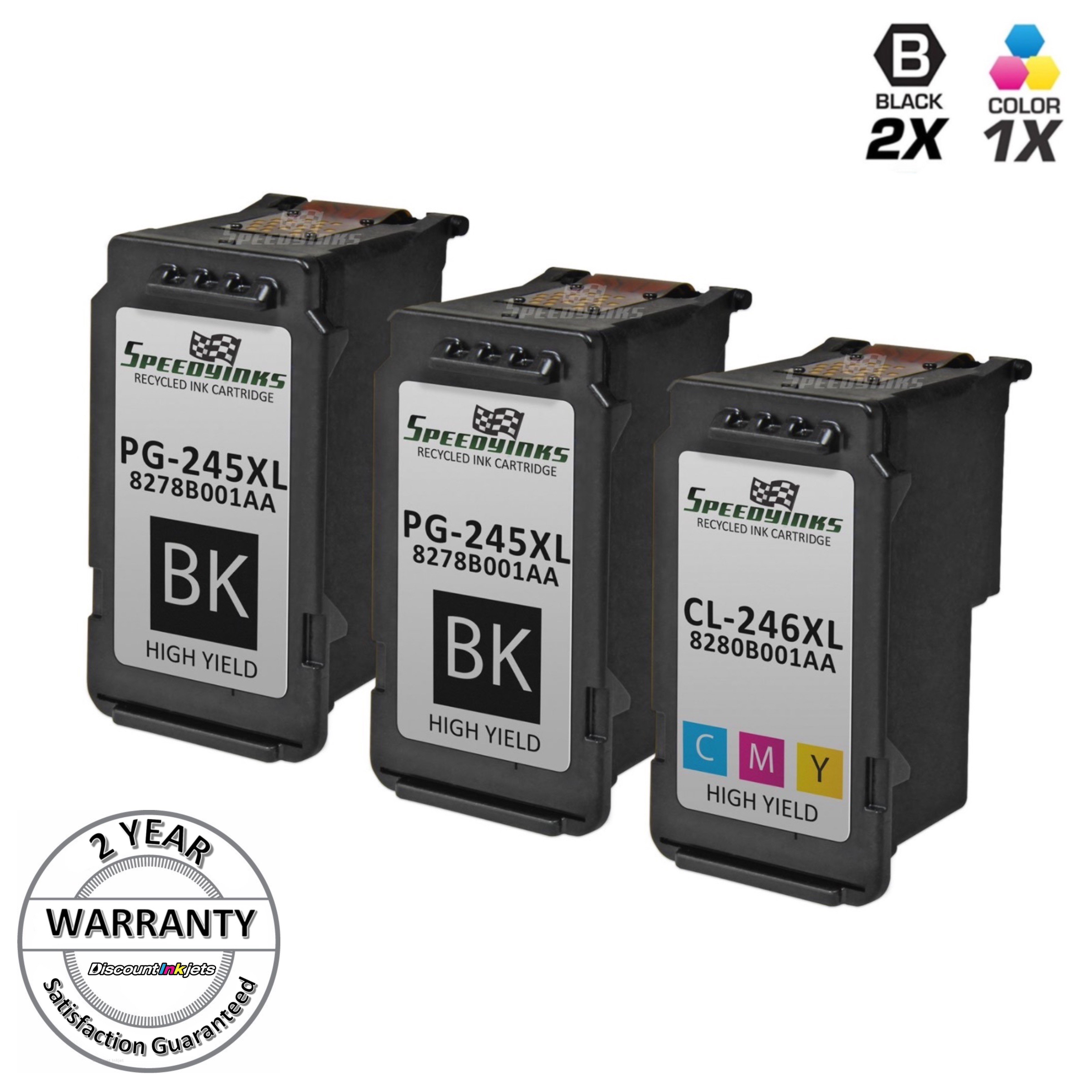 3PK CL-246XL Color Ink Cartridge Compatible For Canon PIXMA MG2920 MG2922 MX492