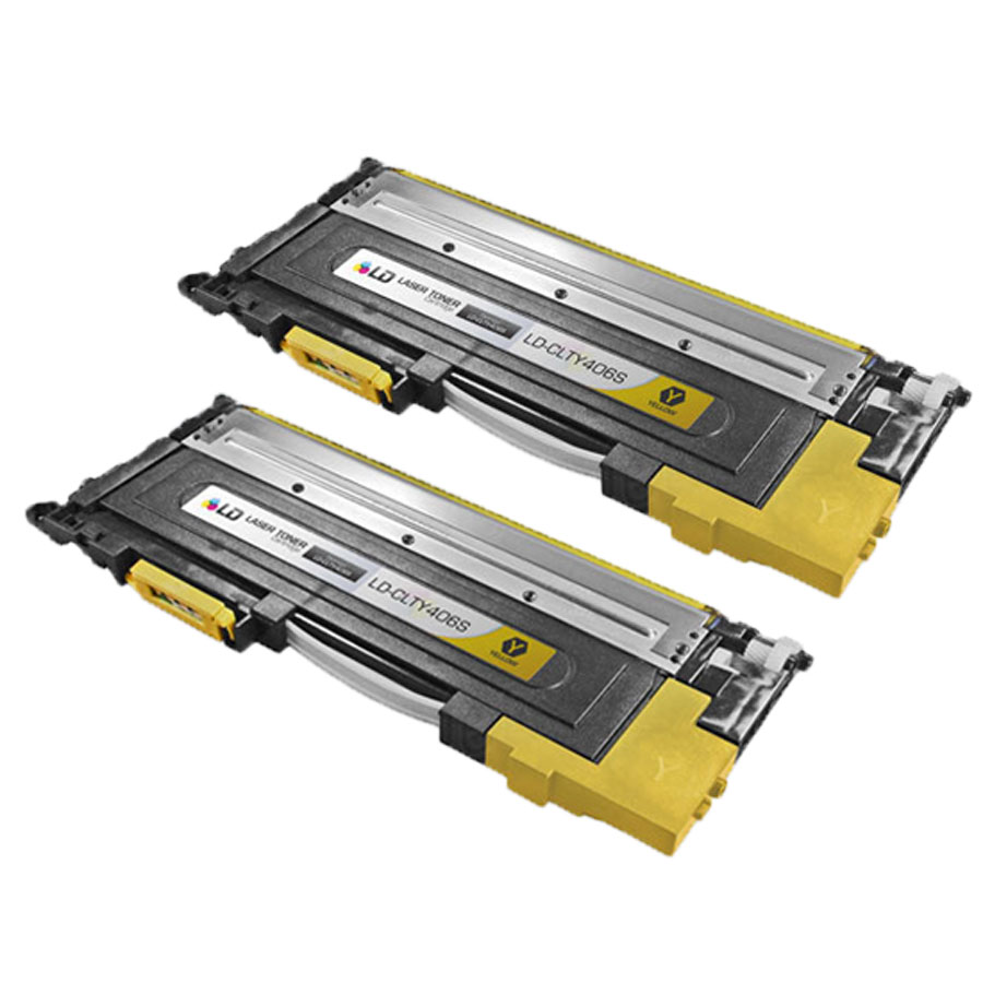 2PK CLT-Y406S for Samsung 406s YELLOW Toner Cartridge CLP-365 CLX-3305 C410 C460 | eBay