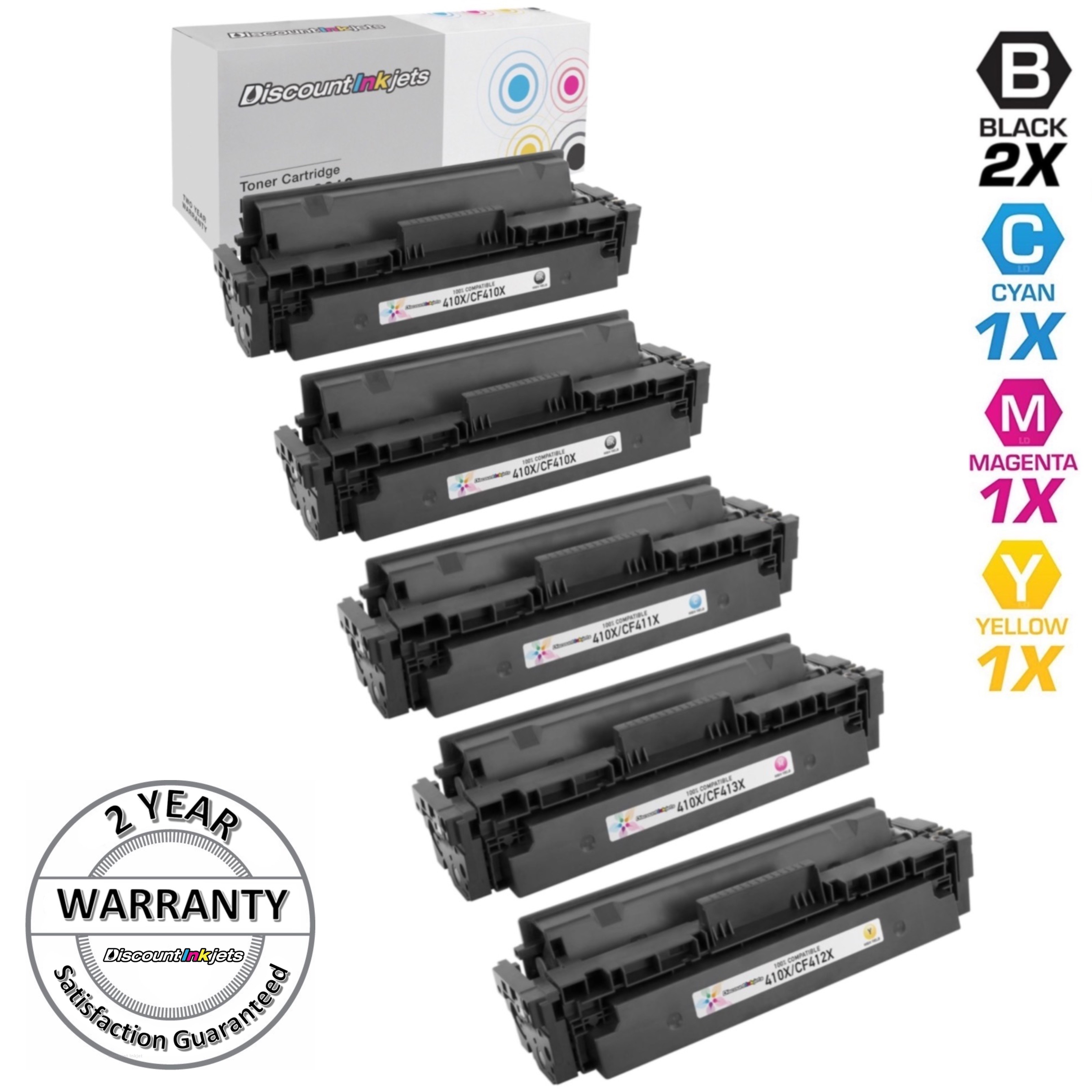 4PK 410A 410X CF410A CF410X CF411X CF412X CF413X Toner Cartridge for HP NON-OEM