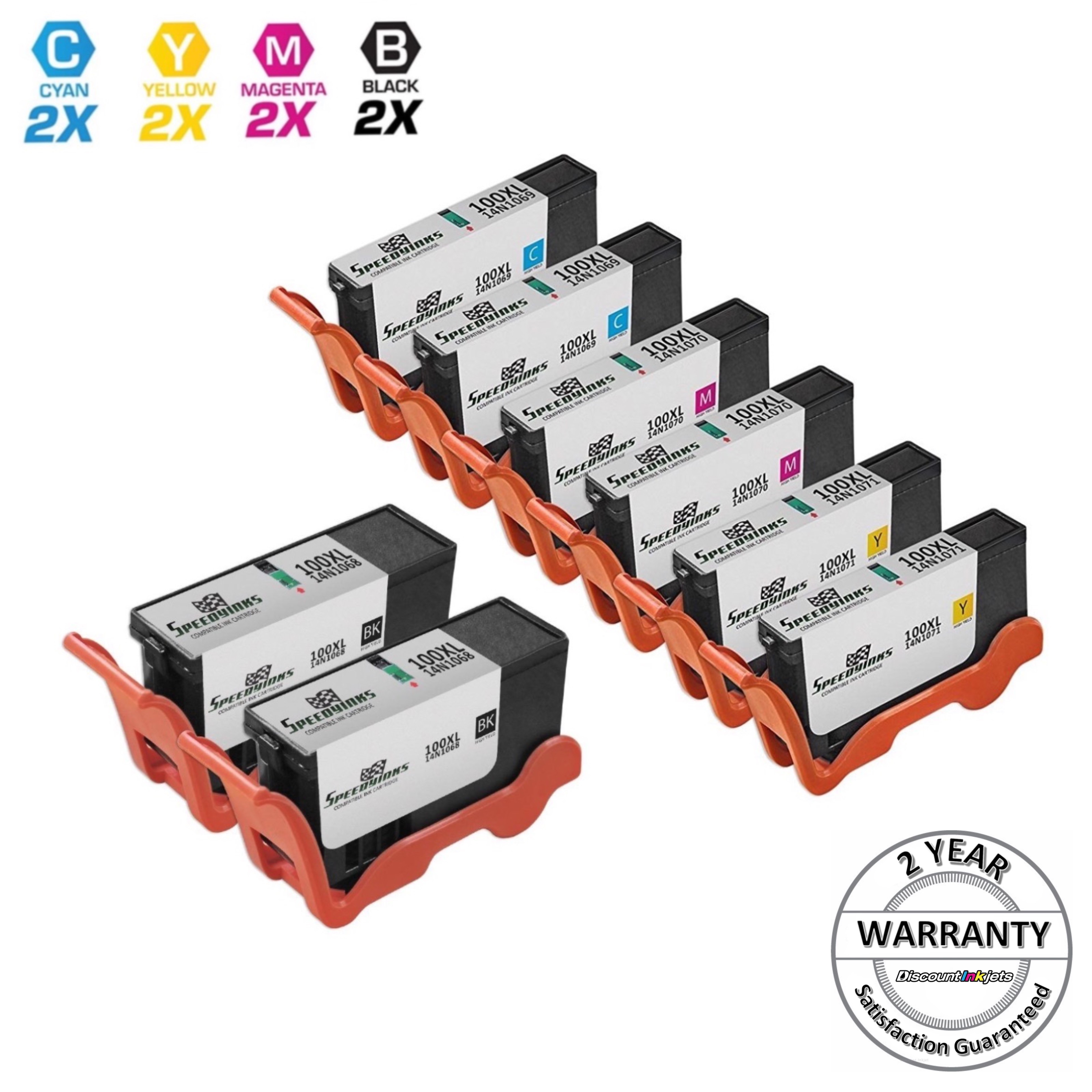 10 Pk 100XL Ink Cartridge H Yield For Lexmark S301 S305 S405 S505 S605 S815 S816