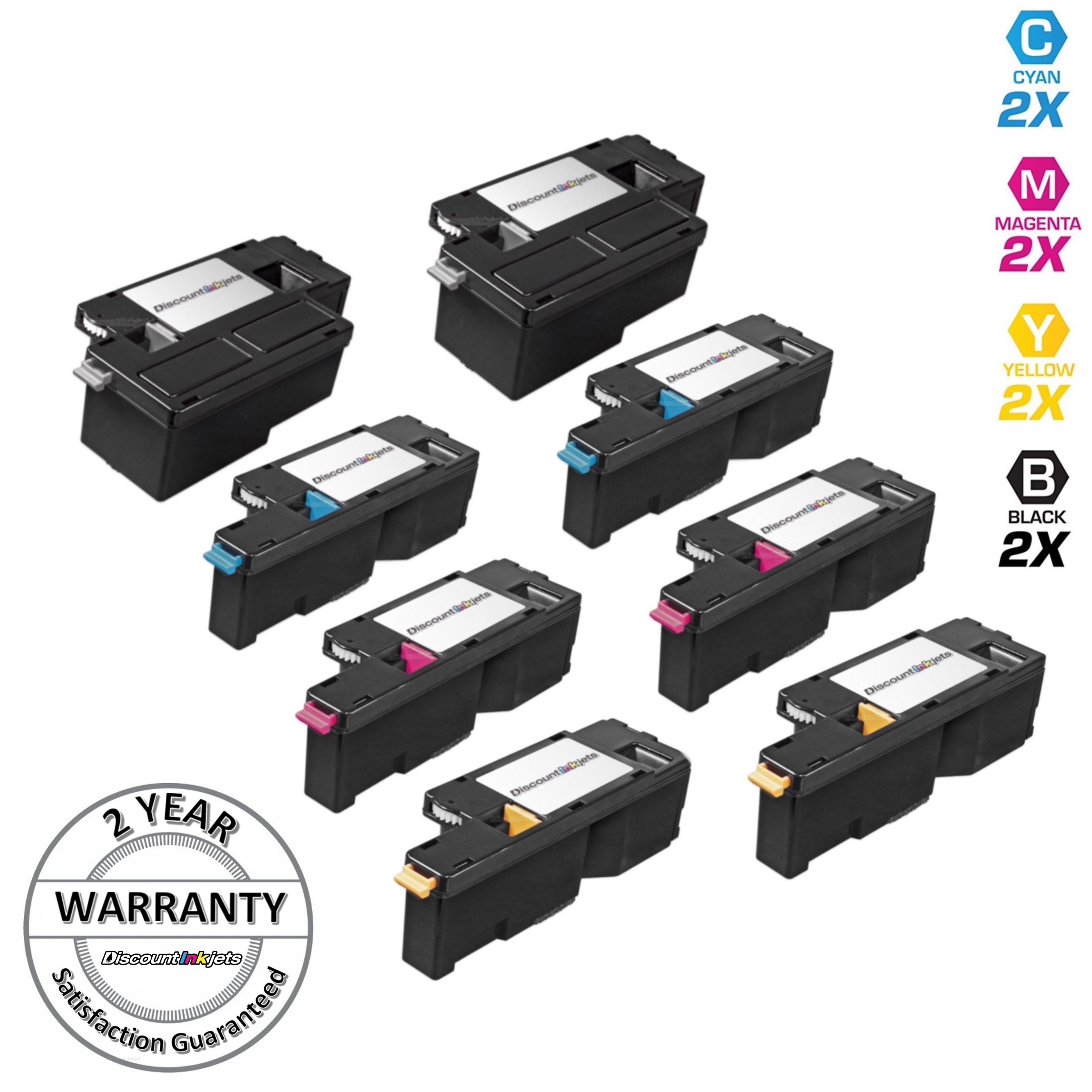 4pk Comp Toner Cartridges for Xerox Phaser 6010 6000 Black Cyan Magenta Yellow