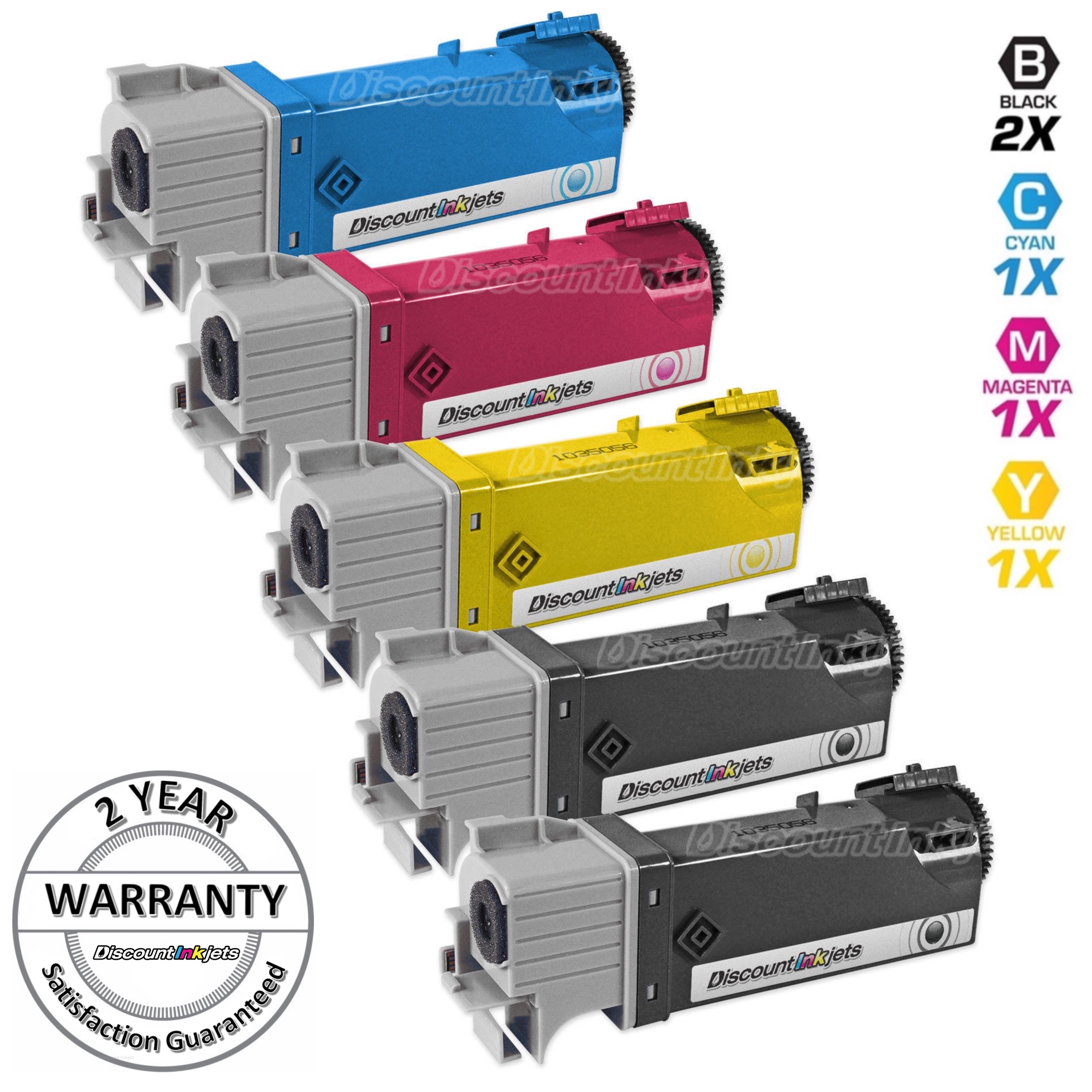 Toner for Xerox Phaser 6500 6500N Black Cyan Magenta Yellow 8pk Set 106R01597