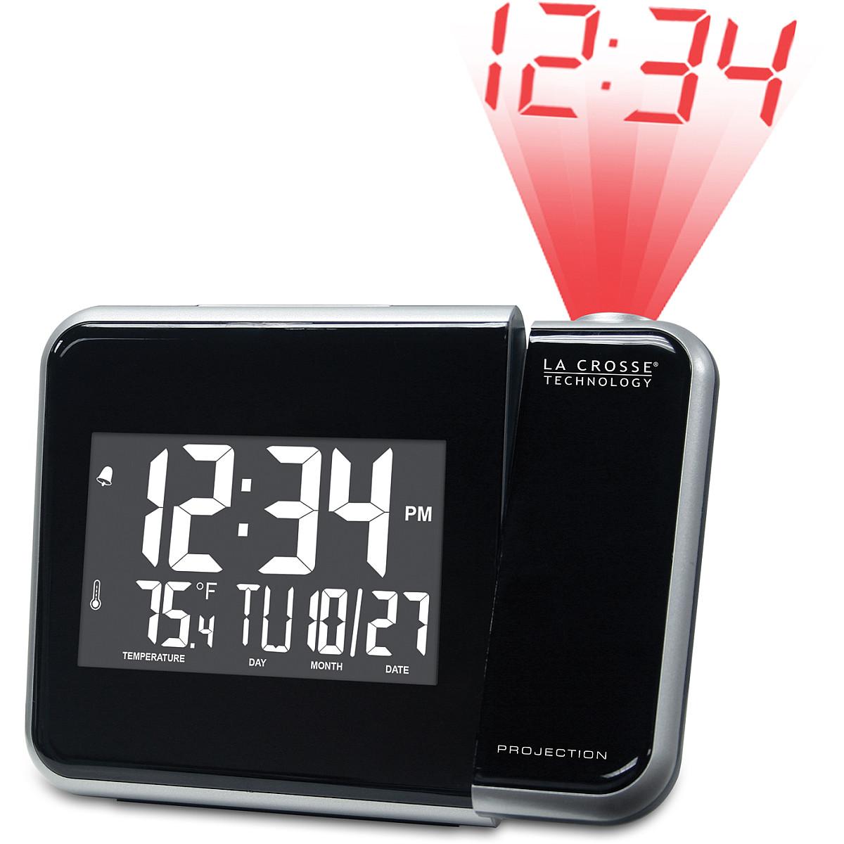 La Crosse Technology Projection Alarm Clock with Indoor Temperature eBay
