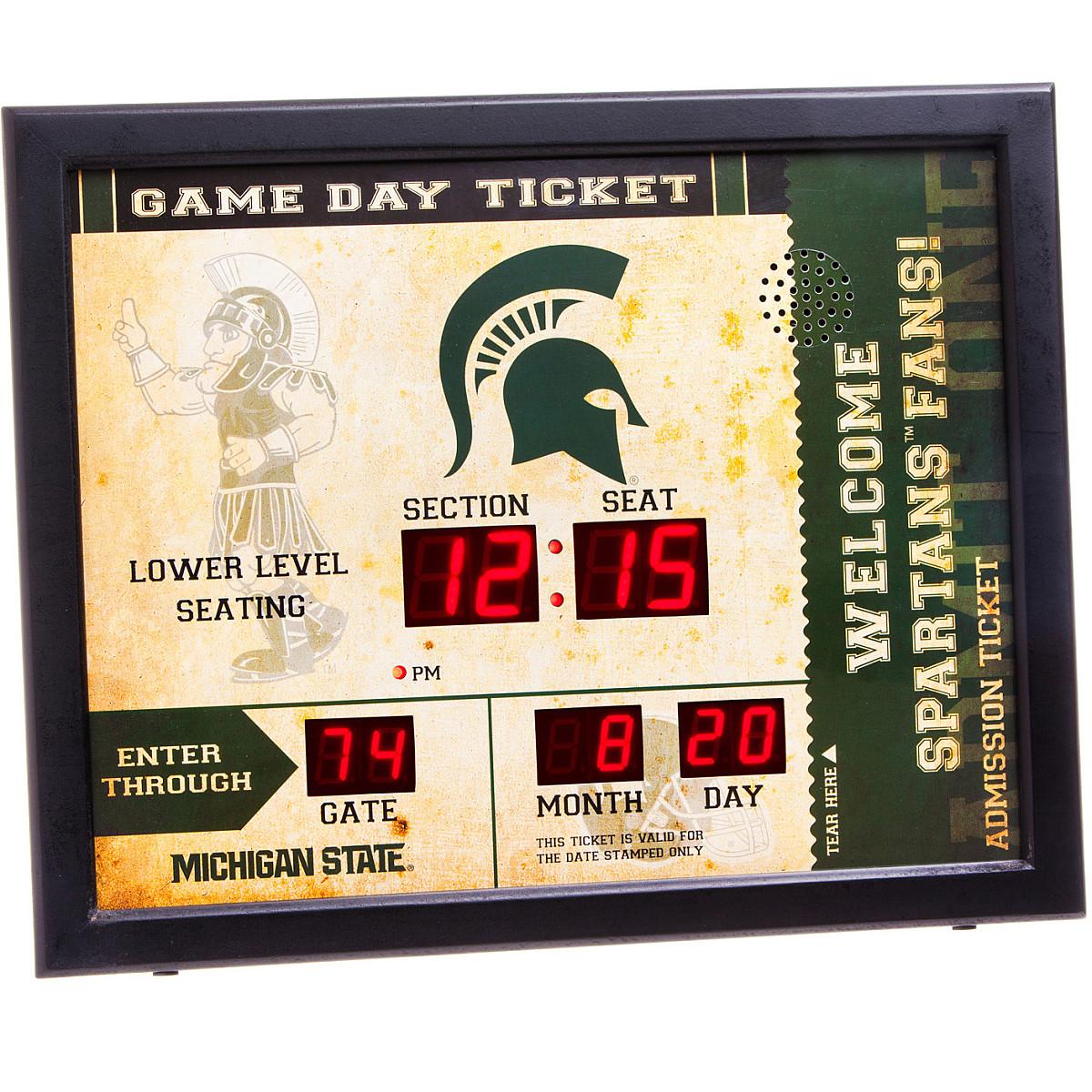 Team Sports America Michigan State Spartans Bluetooth Scoreboard Wall