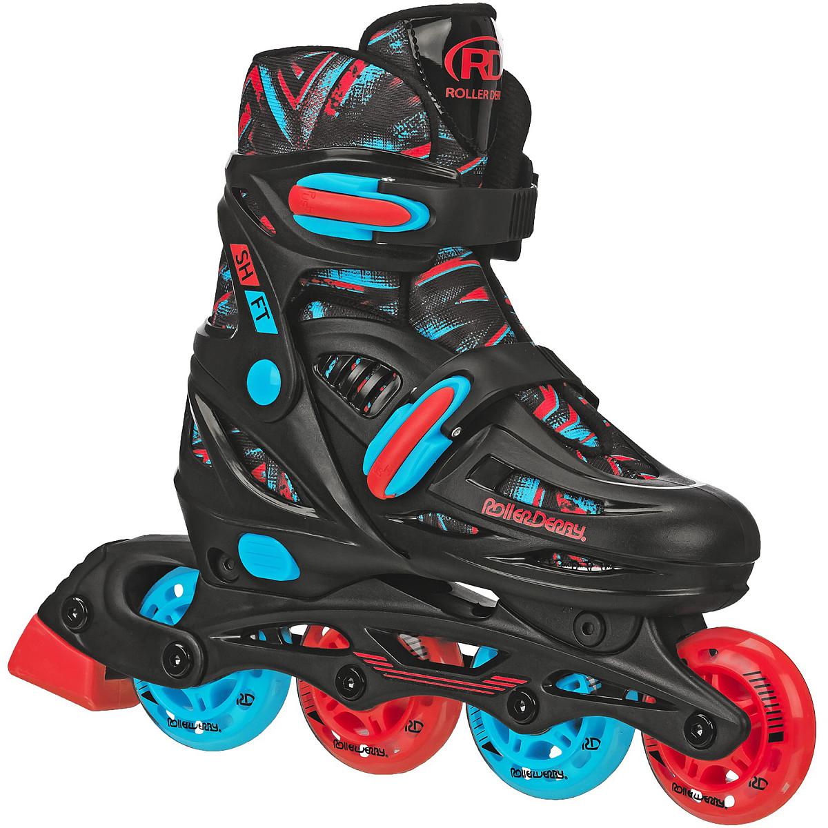 Roller Derby Shift Boys Adjustable Inline SkatesSize 36 Black/Red