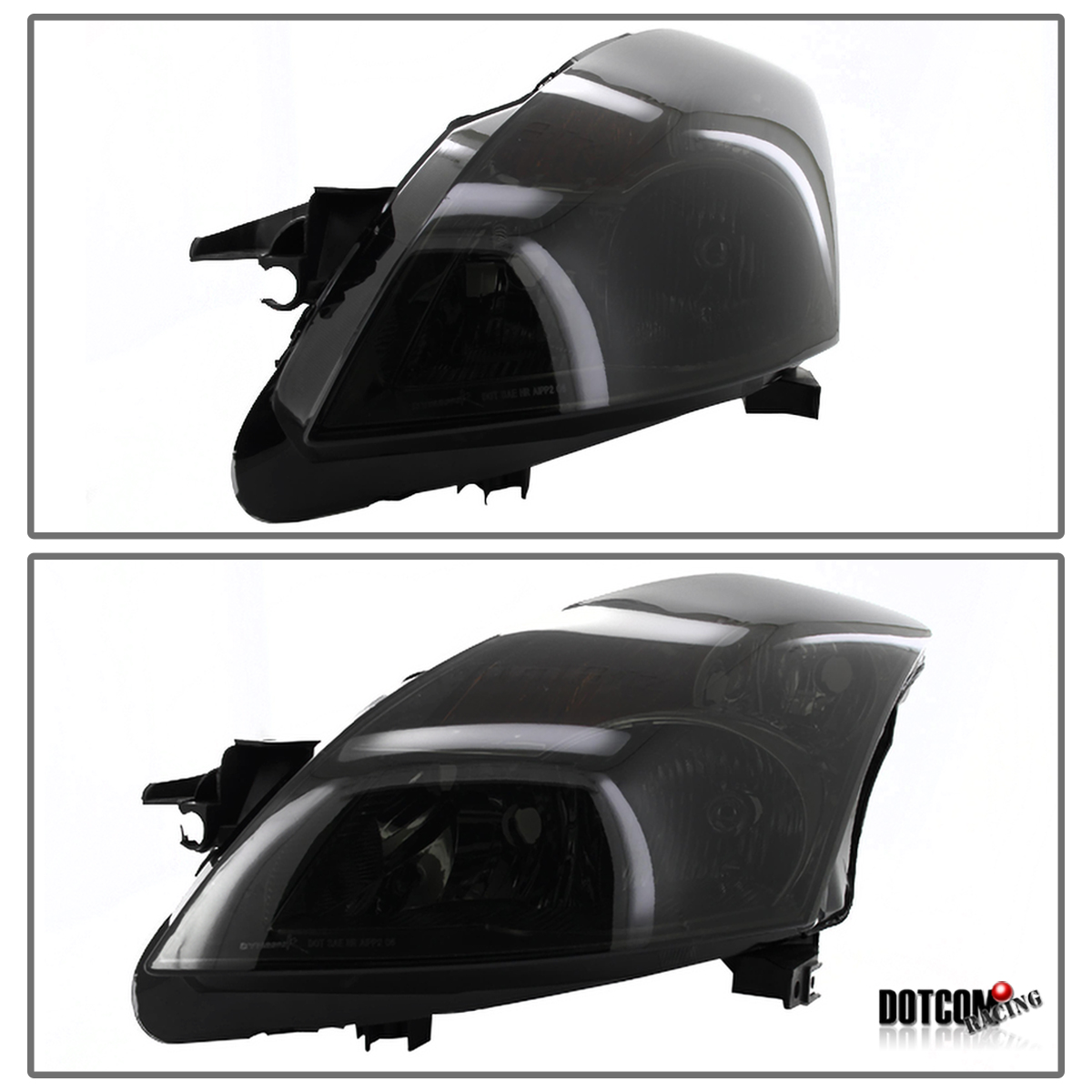 thumbnail image 2 of Smoke Headlights Assembly For 2007-2009 Nissan Altima Sedan – Chrome Housing, DOT/SAE 2 of 6