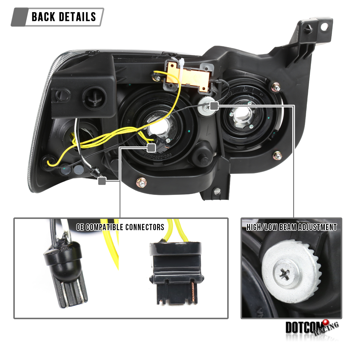Fit 2006-2010 Dodge Charger Black Smoke Headlights Switchback LED