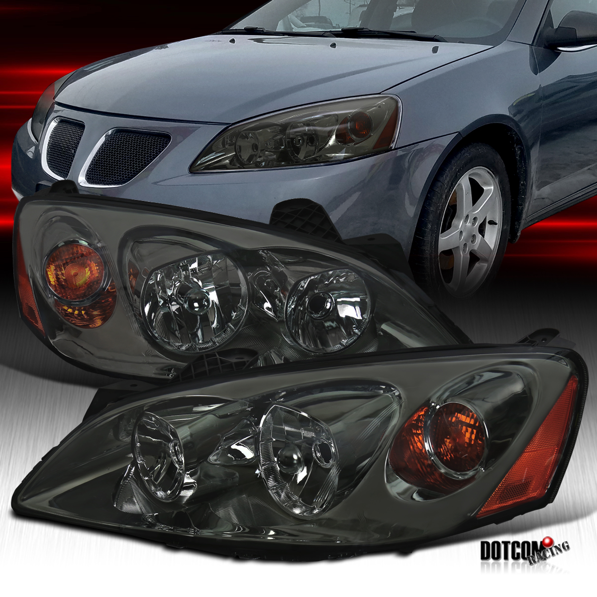 For 20052010 Pontiac G6 Clear Housing Smoke Lens Headlight Head Lamp
