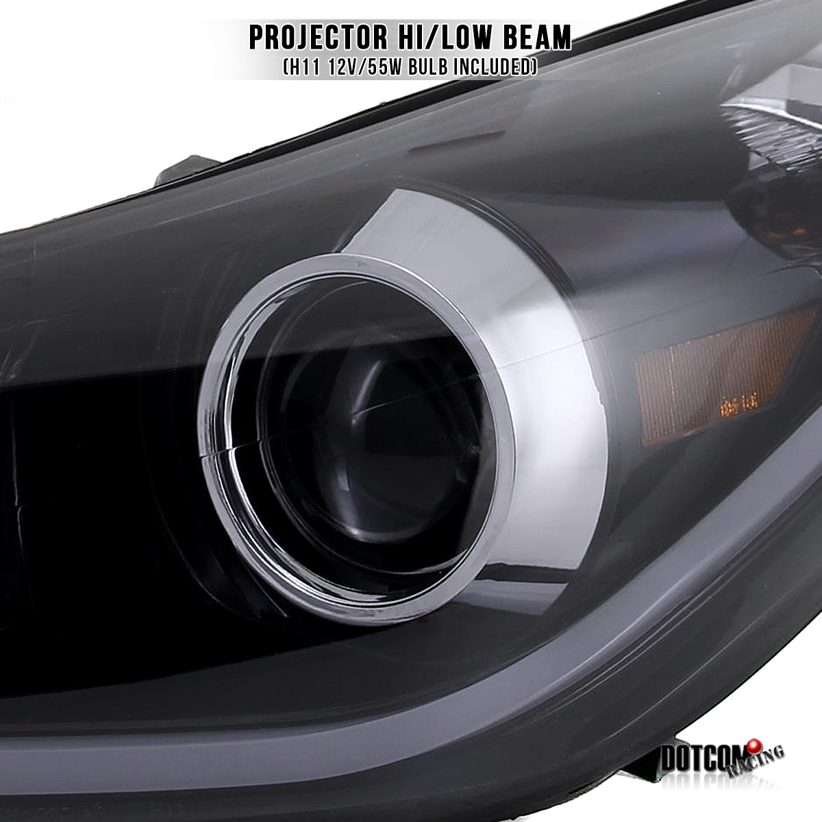 Spec-D Tuning LED Strip Projector Headlights For 2011-2013 Hyundai Elantra 4Dr