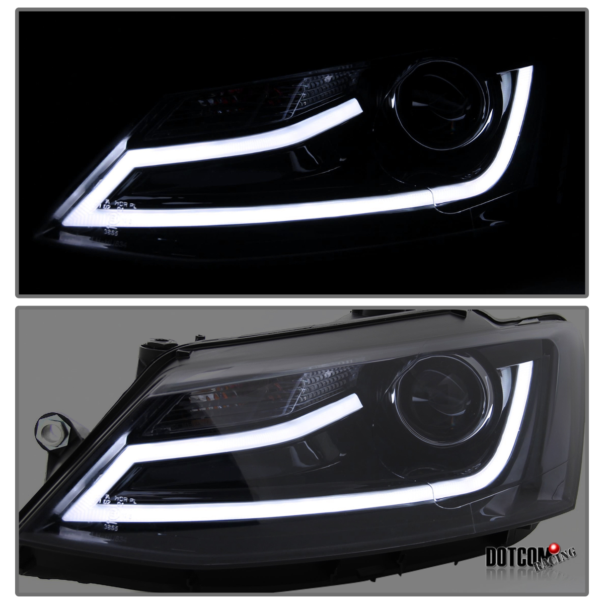 Led Lights Volkswagen Jetta For 2011-2018 VW Jetta Smoke Black LED DRL Projector Headlights