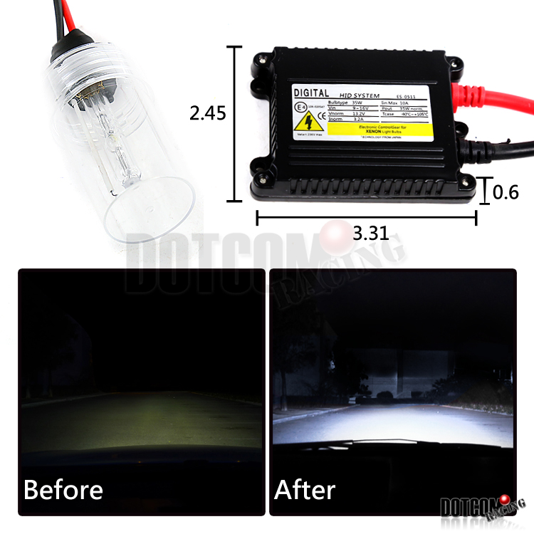 Fit 2005-2012 Nissan Xterra Halo Black Projector Headlights+H1 6000K HID Kit