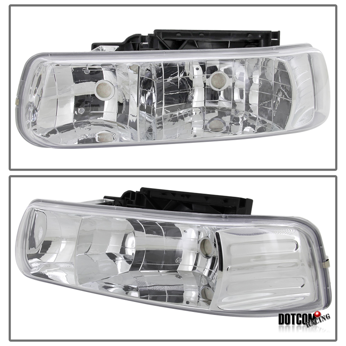 Fit 1999-2002 Silverado Tahoe Suburban Headlights+Bumper  