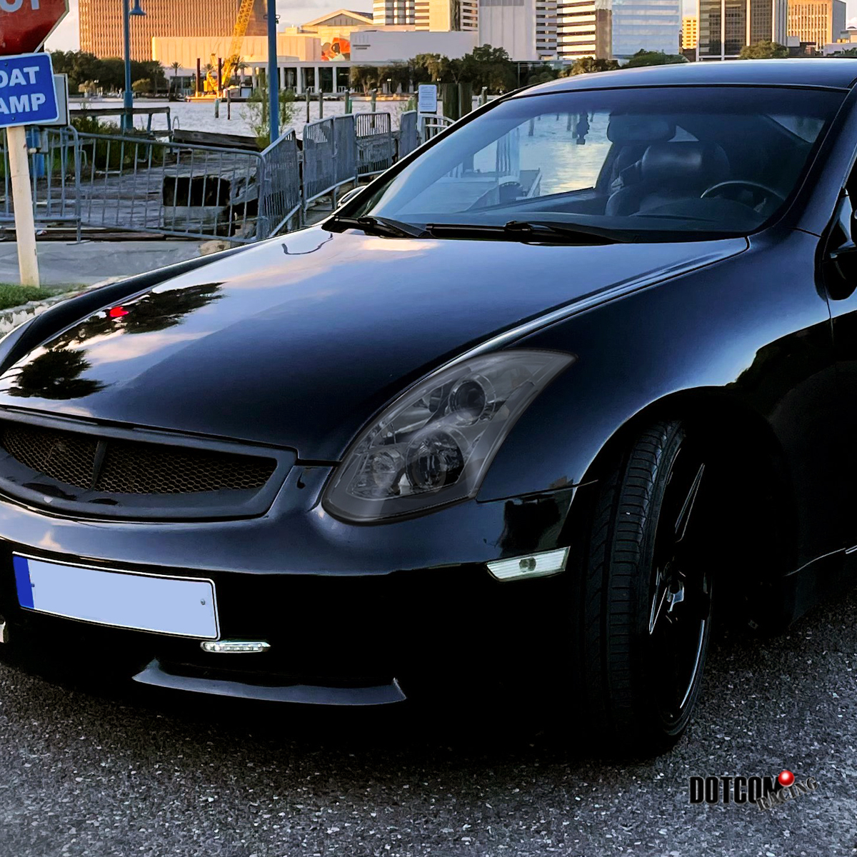 Fit 03-07 Infiniti G35 Coupe Smoke Projector Headlights LED