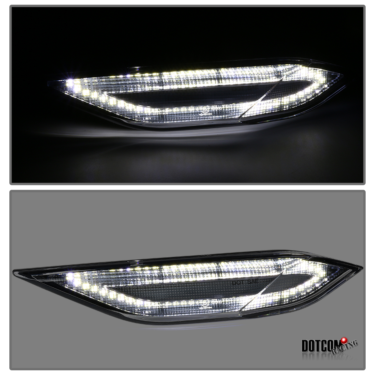 20112014 Porsche Cayenne 958 Clear SMD LED Side Marker Lights Bumper Lamps Pair eBay