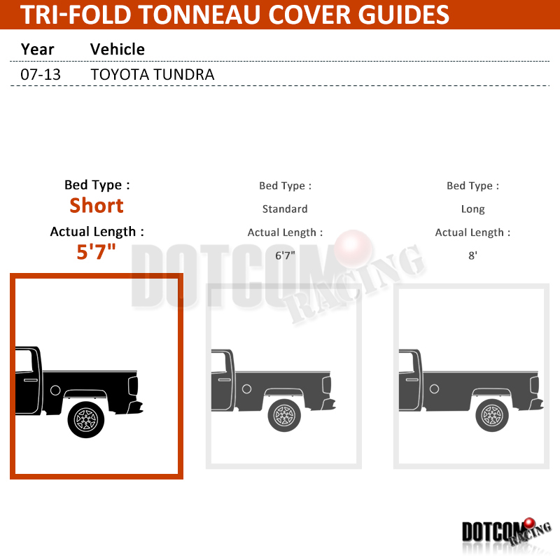 For 2007 2019 Toyota Tundra Crewmax 5 5ft Short Bed Hard Tri Fold Tonneau Cover Ebay