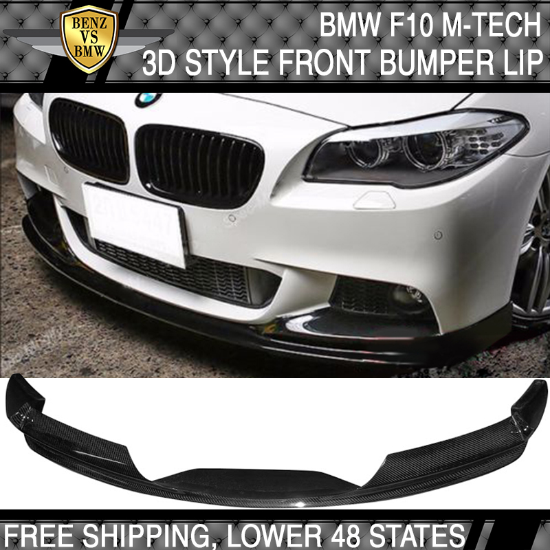 Fits 11-16 BMW F10 5 Series 3D Style M-Tech M Sport Painted Front Bumper Lip PU