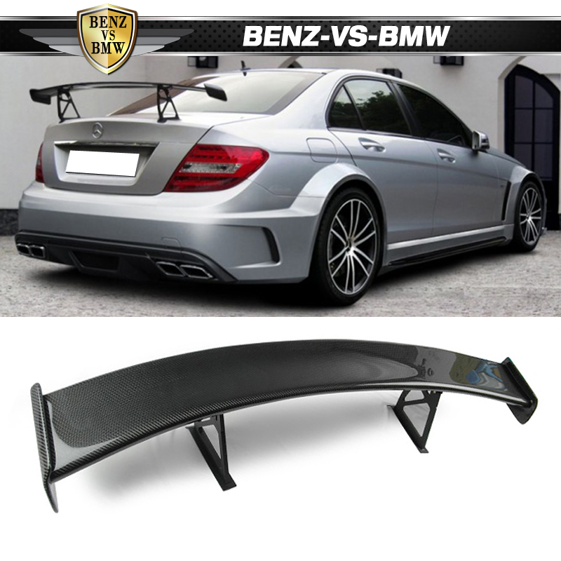 Exterior For 2008 2014 Mercedes Benz C Class W204 Real Carbon Fiber Rear Trunk Spoiler Car Truck Parts