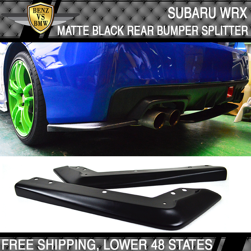 Fits For 15-17 Subaru WRX STI CS Style Front Bumper Lip Spoiler Body Kit PU