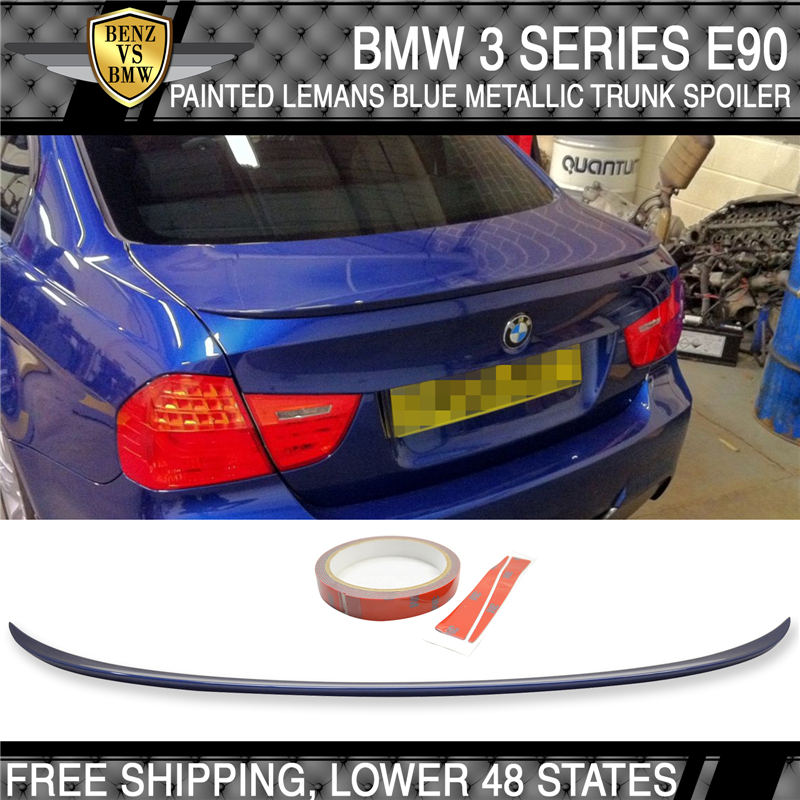 Fits 06-11 3 Series E90 Sedan M3 Trunk Spoiler Painted #381 Lemans Blue Metallic