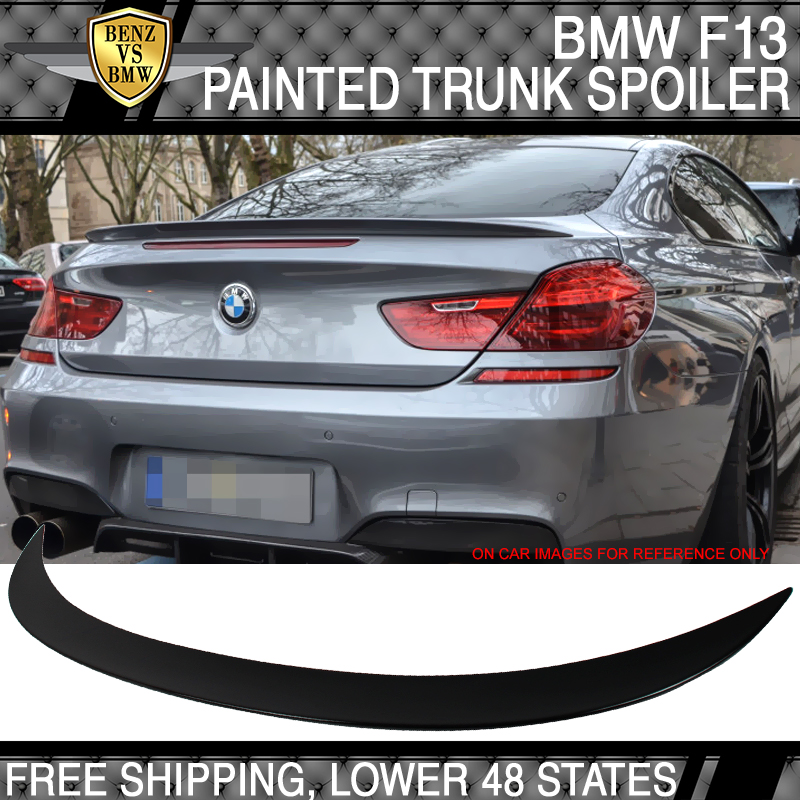 USA STOCK Fit 12-17 F13 F06 V Trunk Spoiler Painted #475 Black Sapphire Metallic